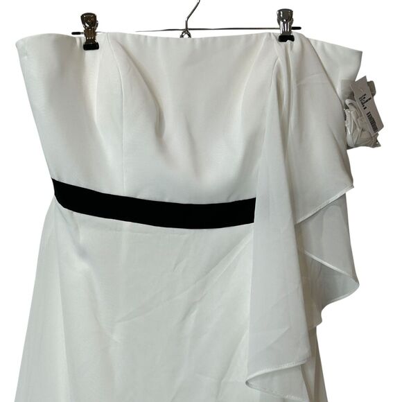 Social Bridesmaids Strapless NU-Georgette Dress Ivory 8174BL Women's 16 NWT - Picture 7 of 10